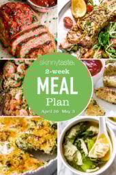 A free 14-day, flexible weight loss meal plan including breakfast, lunch and dinner and a shopping list. All recipes include calories and updated WW Smart Points.